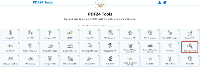 PDF24 Tools step1