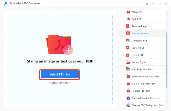 WorkinTool PDF Converter step2