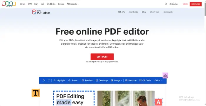 Zoho PDF Editor