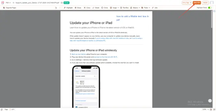 Zoho PDF Editor (step 4)