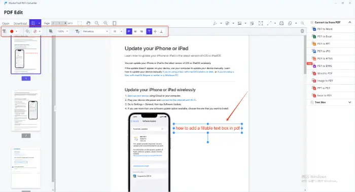 WorkinTool PDF Converter (step 3)
