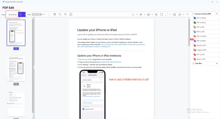 WorkinTool PDF Converter (step 4)