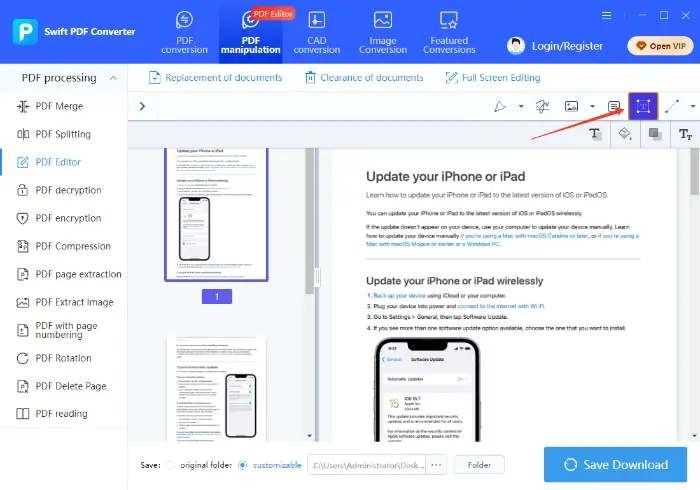 Swift PDF Converter (step 2)