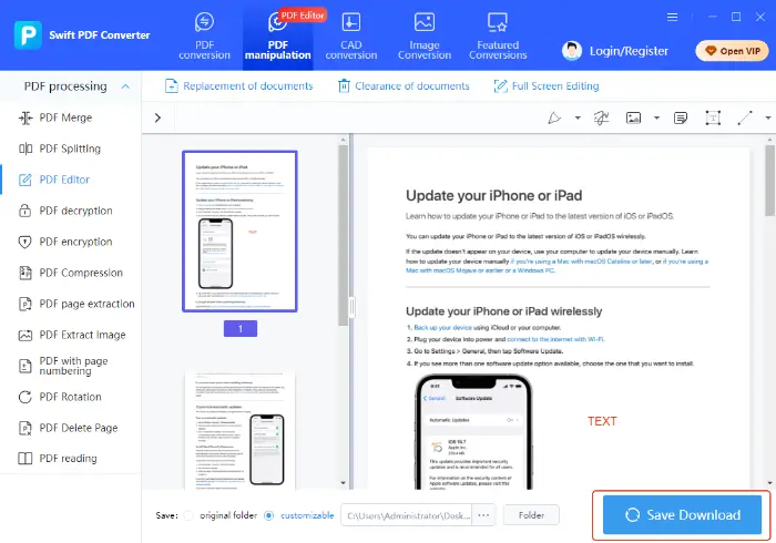 Swift PDF Converter (step 3)