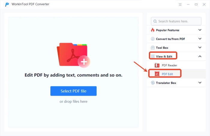 WorkinTool PDF Converter step1