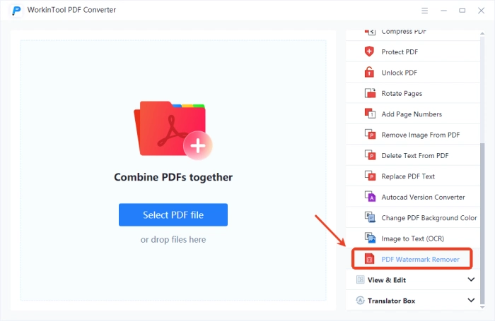 WorkinTool PDF Converter Step1