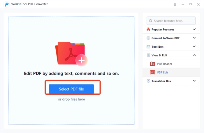 WorkinTool PDF Converter step2