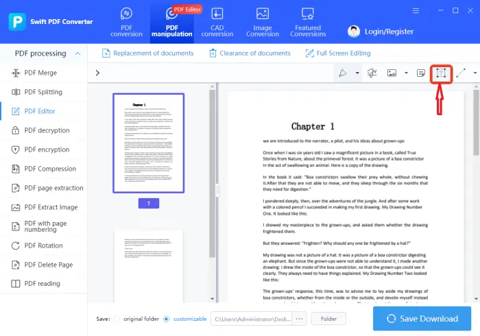 Swift PDF Converter step2
