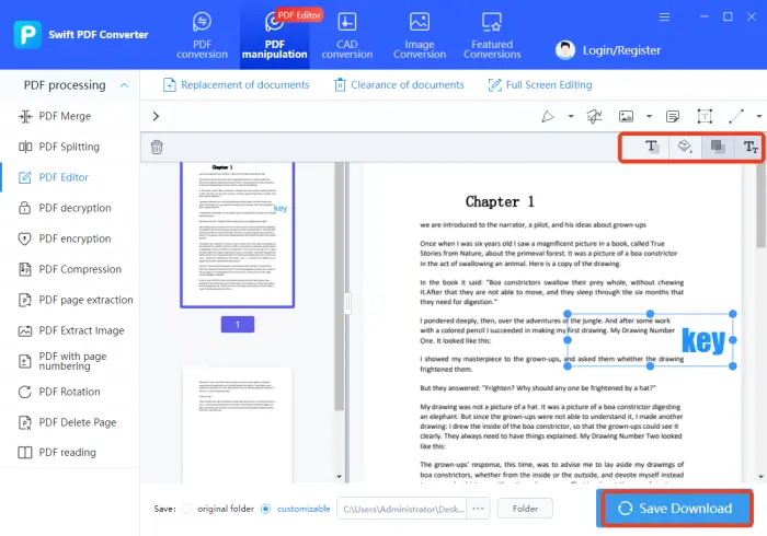 Swift PDF Converter step3