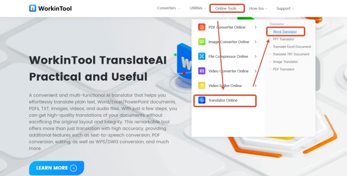 Word Translator step1